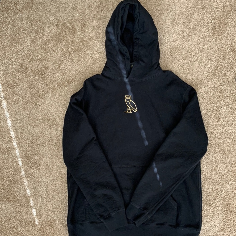 OVO Gold Emblem Black Hoodie